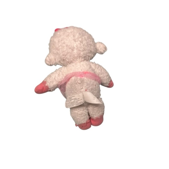 Lambie Pink and White Plush Sheep Toy - Picture 2 of 2